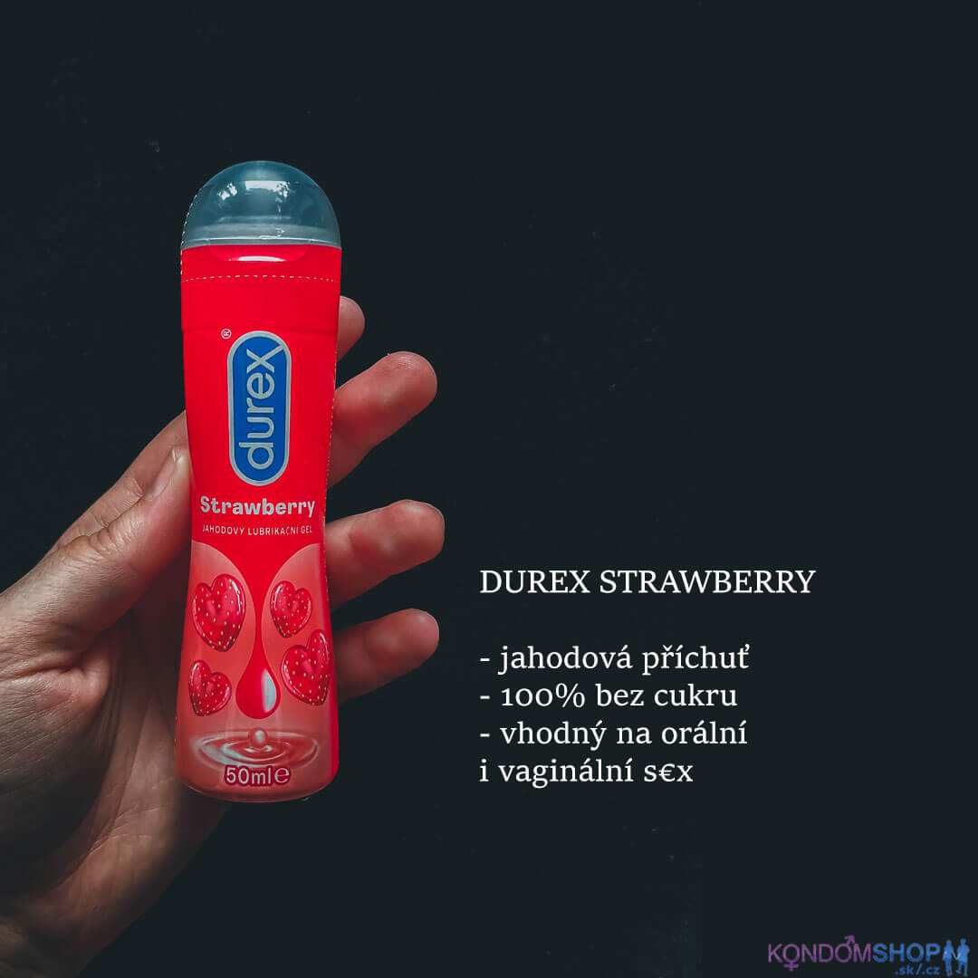 durex strawberry jahodový lubrikant na orální sex