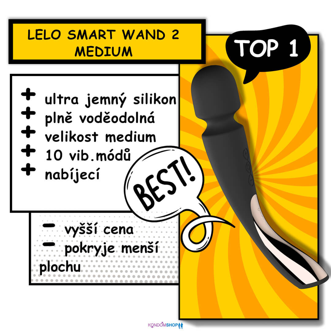 LELO Smart Wand 2 Medium vibrační masážní hlavice