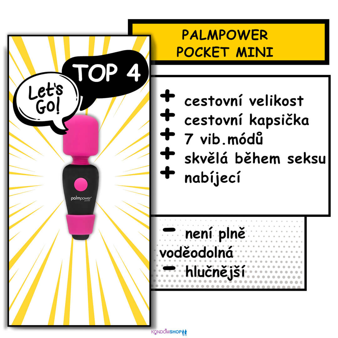 Palmpower Pocket Mini vibrační masážní hlavice