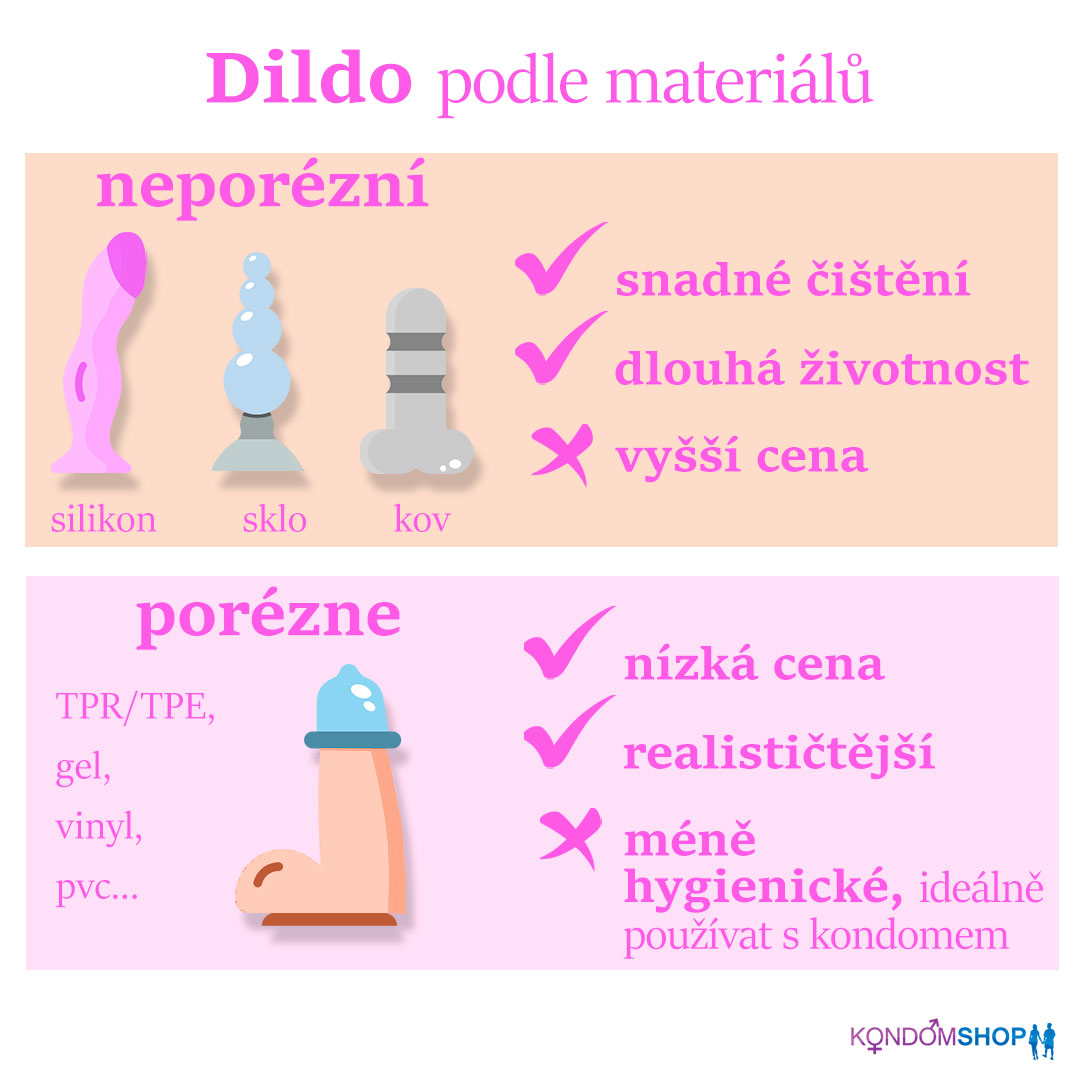dildo podle materiálu