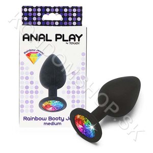 ANAL PLAY Rainbow Booty Jewel anální šperk Medium