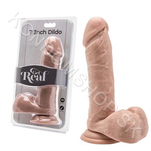 Get Real 7 inch with balls realistické dildo