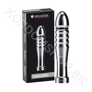 Mystim Funky Fella kovové dildo na elektrosex