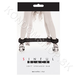 Sinful Black Soft Spreader Bar pouta na ruce a nohy