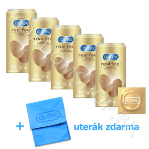 Durex letní balíček Real Feel 50ks + ručník zdarma