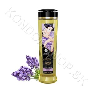 Shunga Sensation erotický masážní olej Levandule 240ml