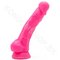 ružové dildo s prísavkou get real dual density happy dicks pink 2