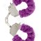 ToyJoy Furry Fun Cuffs plyšové erotické putá purple