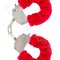 plysove eroticke puta toyjoy furry fun cuffs red červene 3