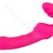 strapless strap on vibračné dildo ružové you2toys 3