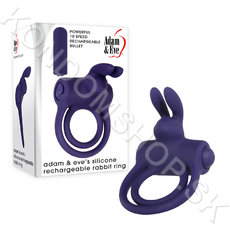 Adam&Eve Silicone Rechargeable Rabbit Ring vibrační kroužek