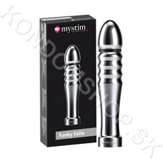 Mystim Funky Fella kovové dildo na elektrosex