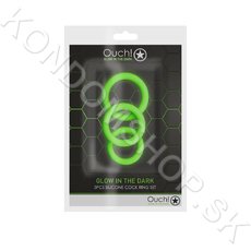 Ouch! Cockring Set Glow in the Dark