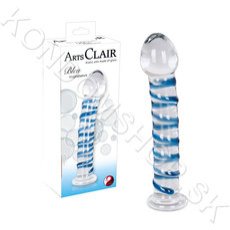 You2Toys Arts Clair Blue skleněné dildo