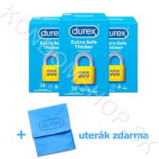 Durex letní balíček Extra Safe 54ks + ručník zdarma