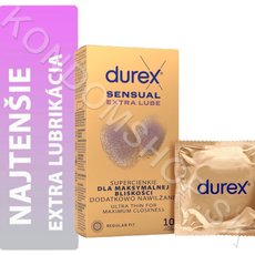 Durex Sensual (Invisible) Extra Lubricated krabička SK distribuce