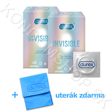 Durex letní balíček Invisible Superthin + ručník zdarma