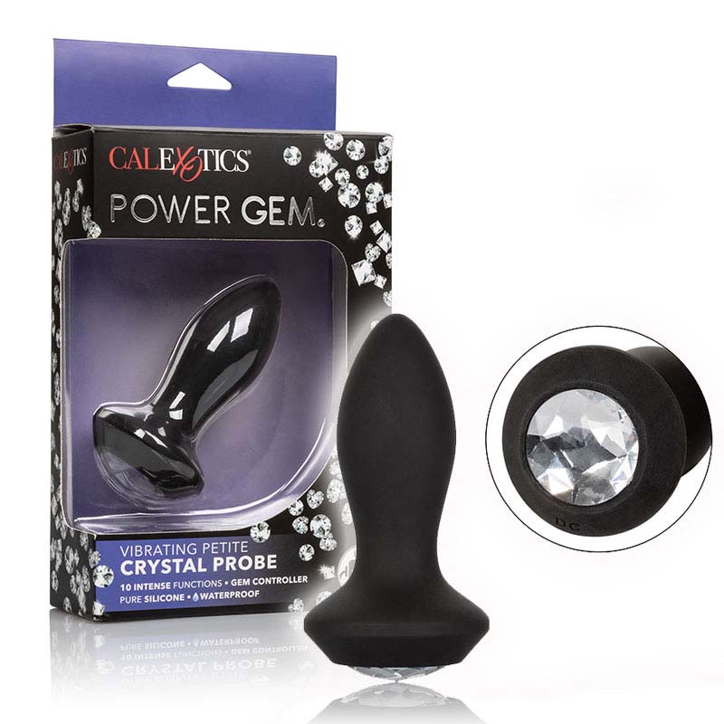 CalExotics Power Gem vibračný anální šperk Černá