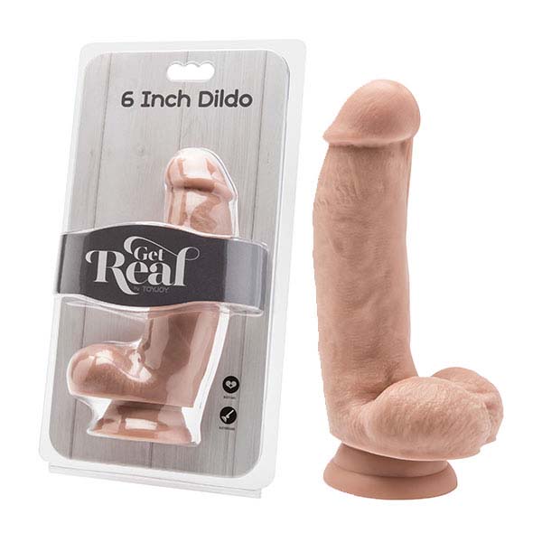 Get Real 6 Inch with balls realistické dildo  Light Skin