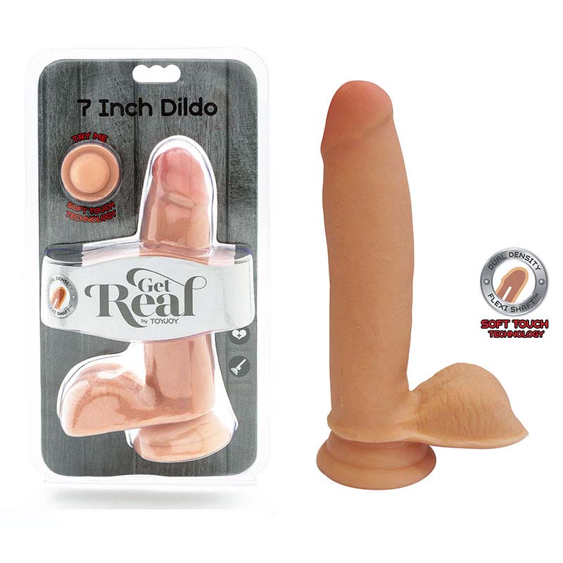 Get Real Dual Density 7 Inch with balls dildo s přísavkou 