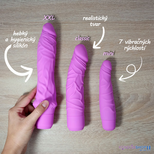 Jahůdka realistický vibrátor velikosti