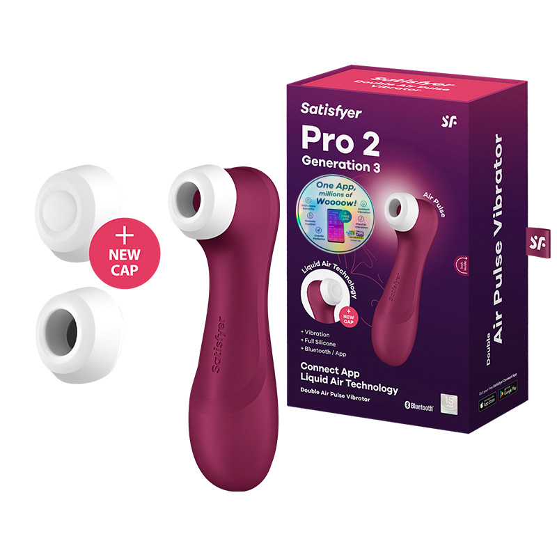 Satisfyer Pro 2 Generation 3 stimulátor na klitoris + Bluetooth App Wine Red