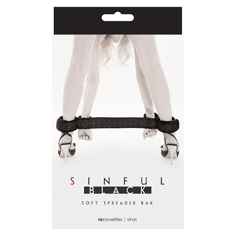 Sinful Black Soft Spreader Bar pouta na ruce a nohy 