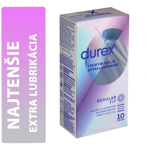 Durex Invisible Extra Lubricated krabička SK distribuce 