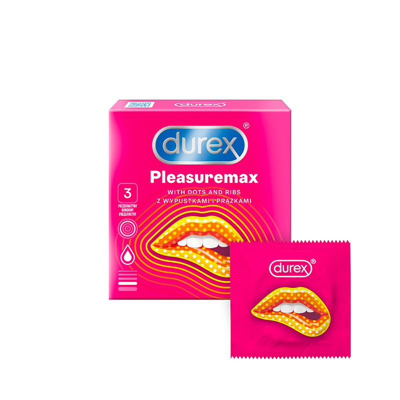 Durex Pleasuremax krabička CZ distribúcia 3 ks