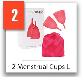 2 menstrual cups L