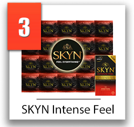 Skyn intense feel bezlatexové vrúbkované kondómy