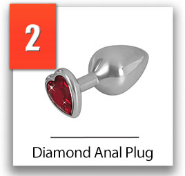 Diamond kovový análny šperk